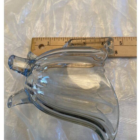 Indiana Glass Sugar Bowl and Creamer Pitcher Set Colonial Notched Clear 4 Footed - Picture 10 of 11